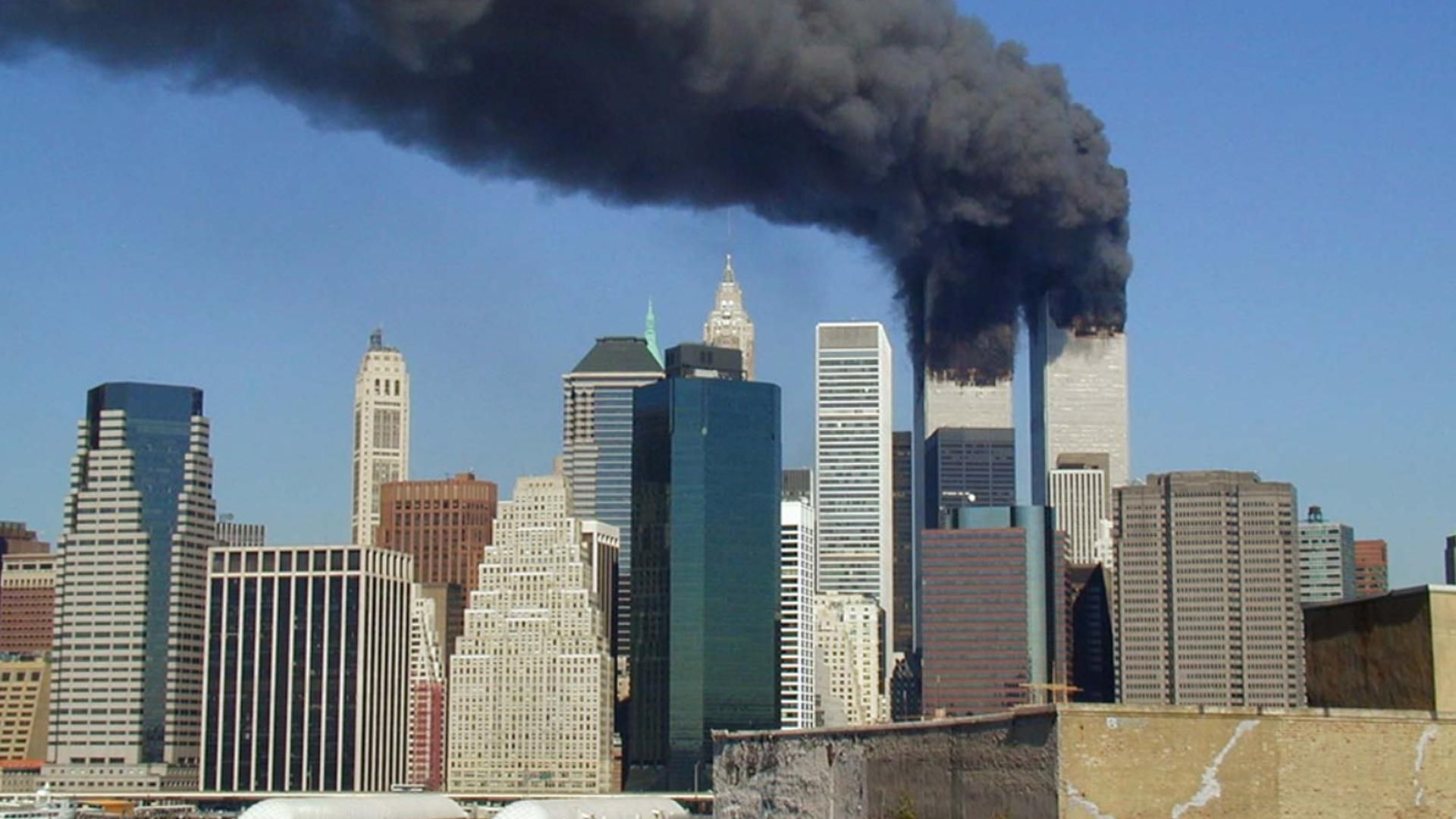 Imagen de las Torres Gemelas pocos minutos después de los atentados el 11 Septiembre de 2001.