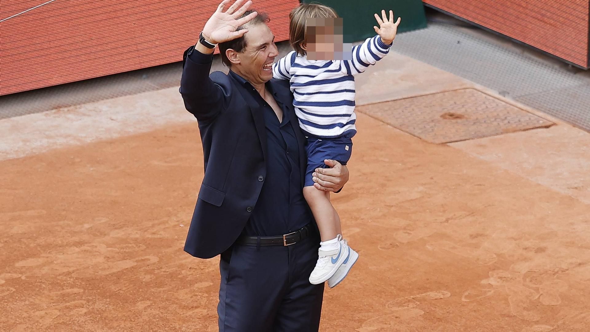 Rafael Nadal, con su hijo