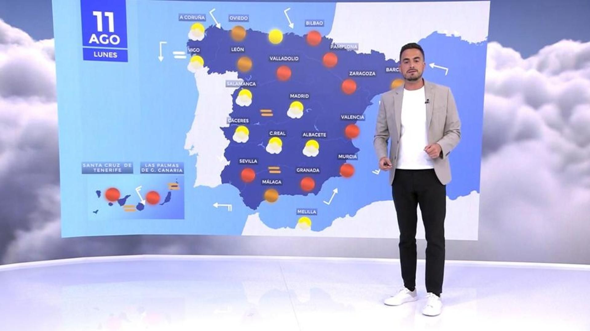 Aviso por calor este lunes en 16 comunidades, con 12 en nivel naranja y Canarias en rojo