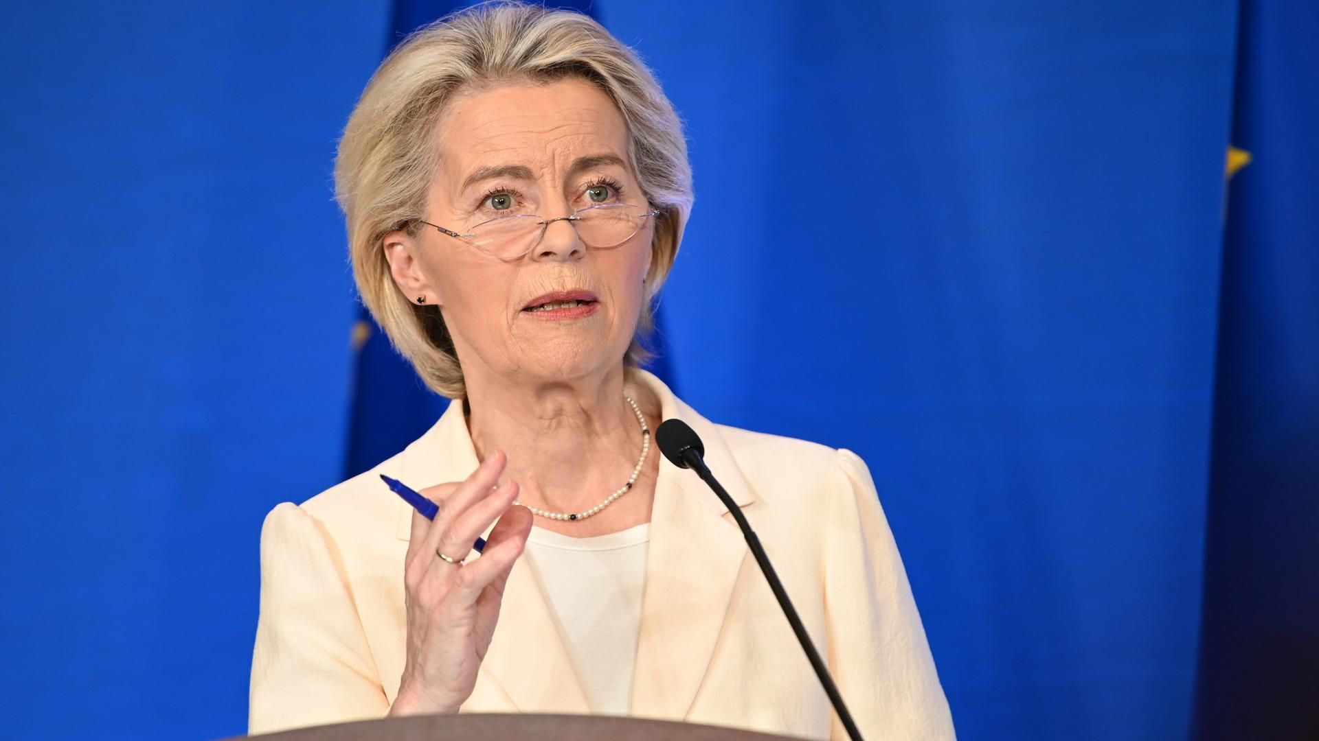 La presidenta de la Comisión Europea, Ursula von der Leyen