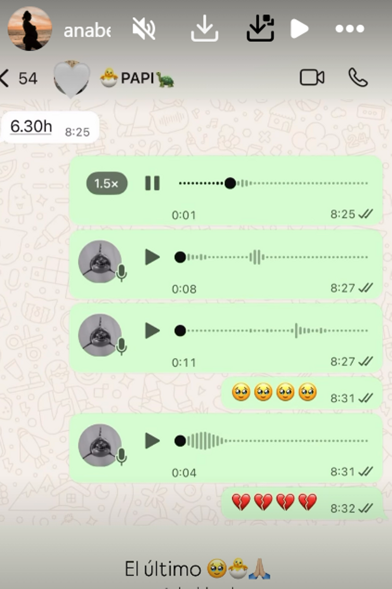 Anabel Pantoja comparte con David Rodríguez las primeras palabras de su hija Alma