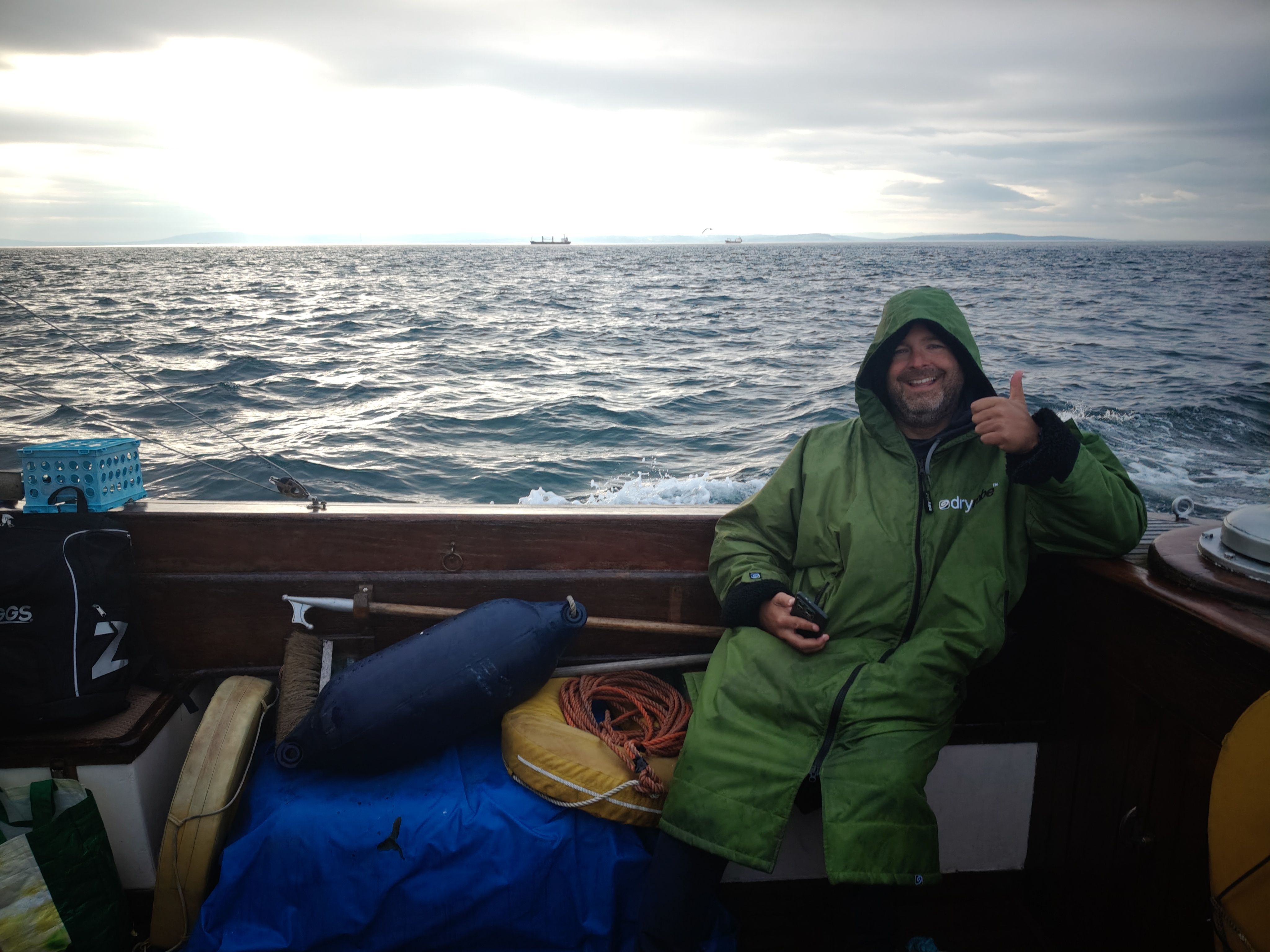 Iskander, de 42 años, en el barco