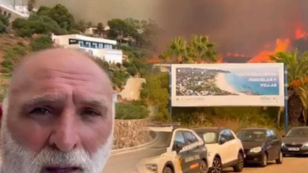 "Puede saltar de una casa a otra": el chef José Andrés documenta la gravedad del incendio en la Playa de los Alemanes