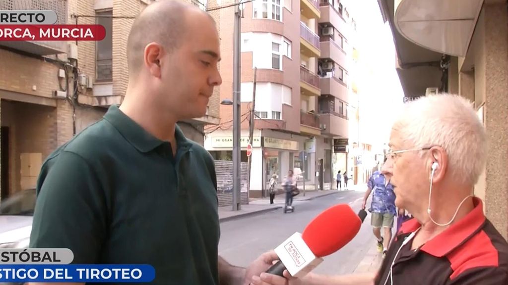 Un testigo que vivió en primera persona el tiroteo, presuntamente entre clanes, en Lorca: ''Disparó tres veces''