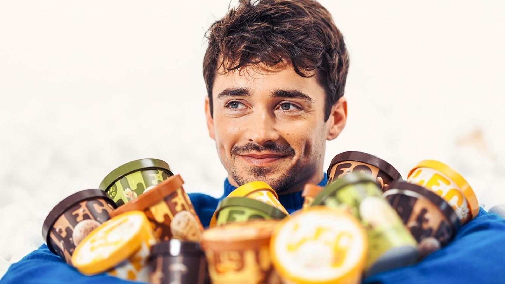 Charles Leclerc con sus helados