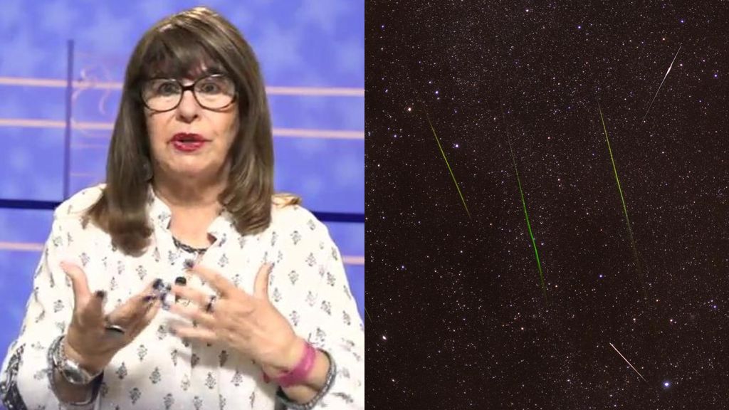 Esperanza Gracia, Perseidas, en un montaje de fotos