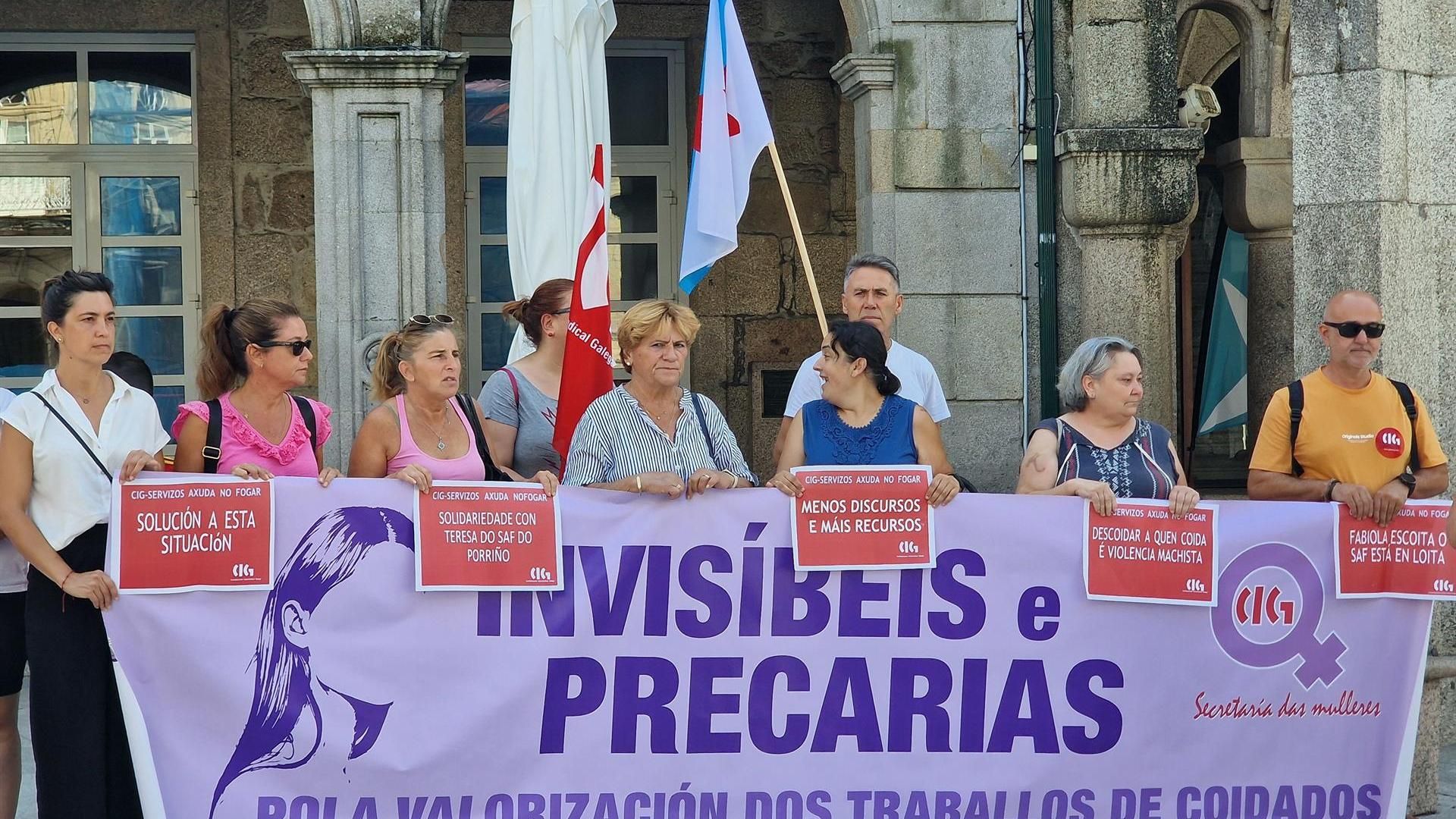 Imagen de la concentración en O Porriño