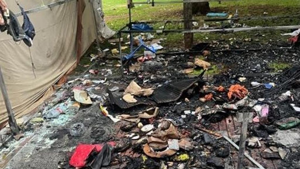 Incendio provocado por los presuntos autores