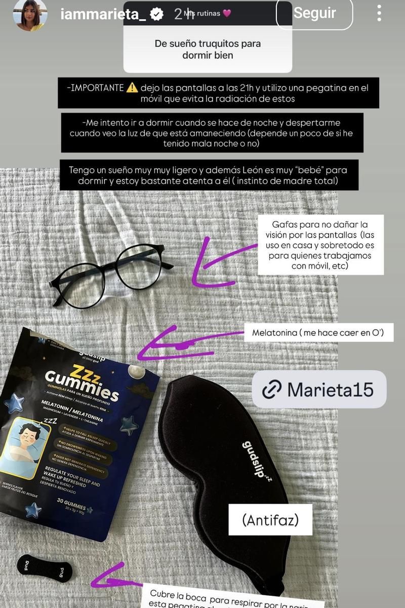 Marieta también utiliza la pegatina anti radiación en su móvil