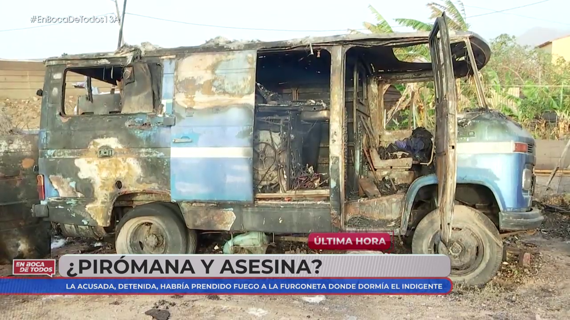 Una pirómana quema una furgoneta con un hombre en el interior tras una discusión
