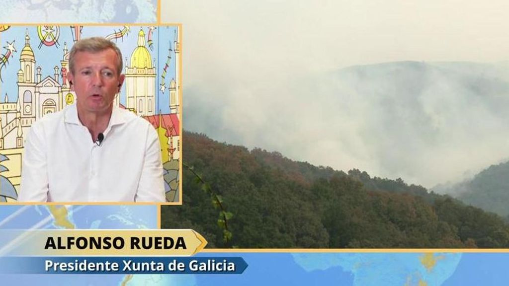 Alfonso Rueda, Presidente Xunta de Galicia: "Son siete incendios activos en nuestra comunidad y los siete están en la provincia de Ourense"