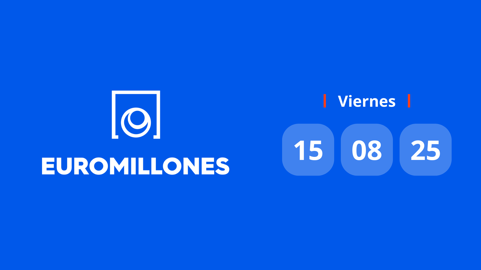 Comprobar Euromillones: números premiados hoy viernes 15 de agosto de 2025