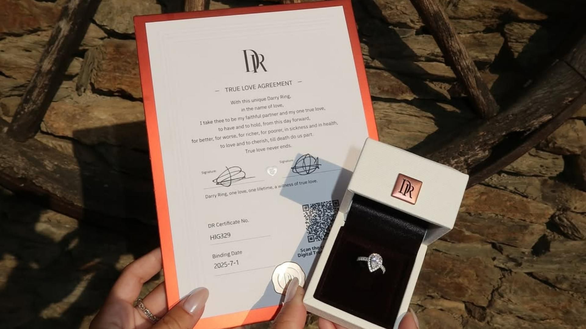 El Darry Ring viene con certificado incluido