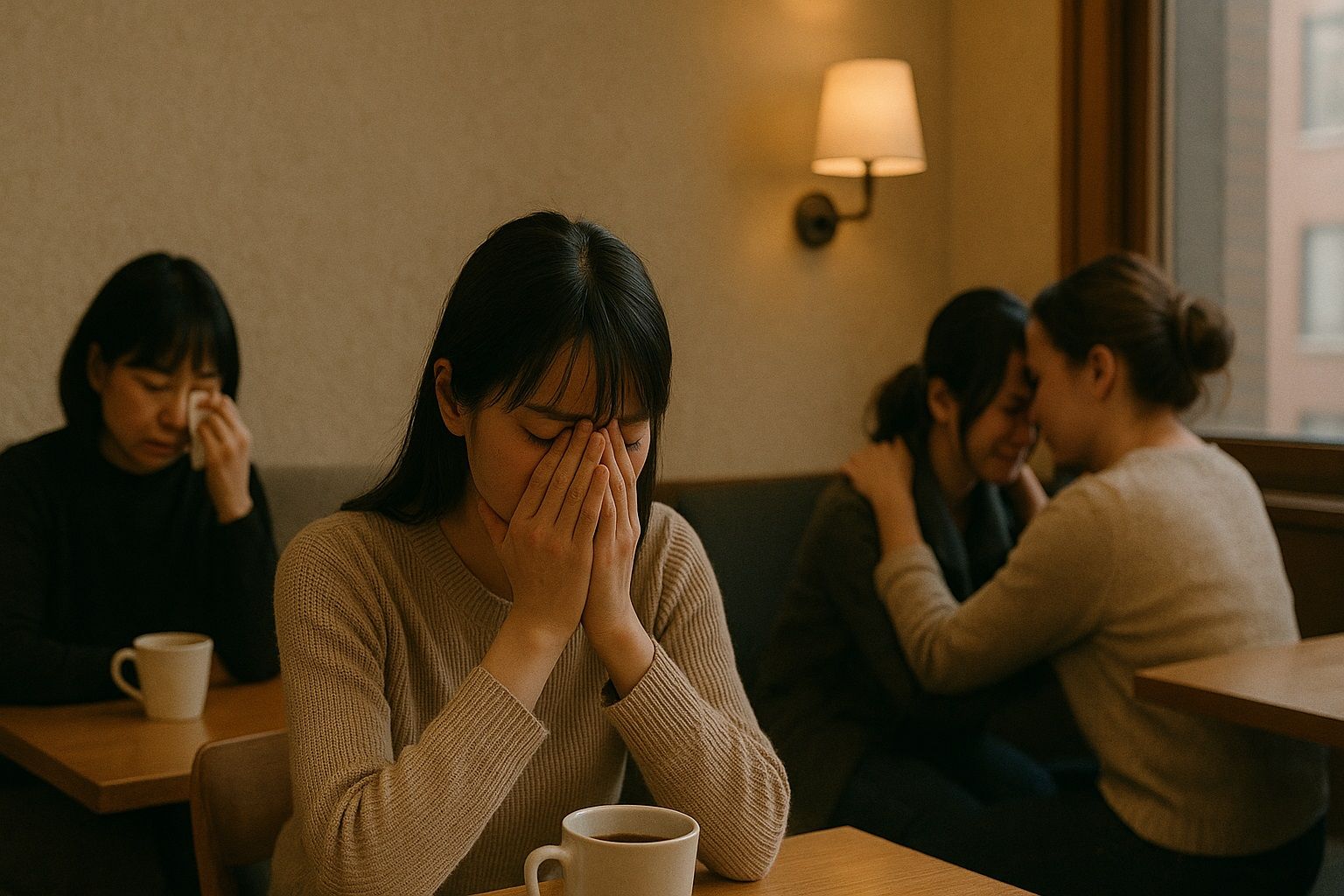 interior de un crying cafe