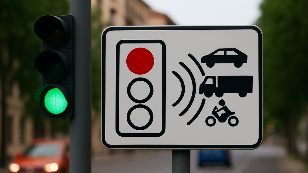 La DGT estrena una nueva señal que avisa de cámaras en semáforos