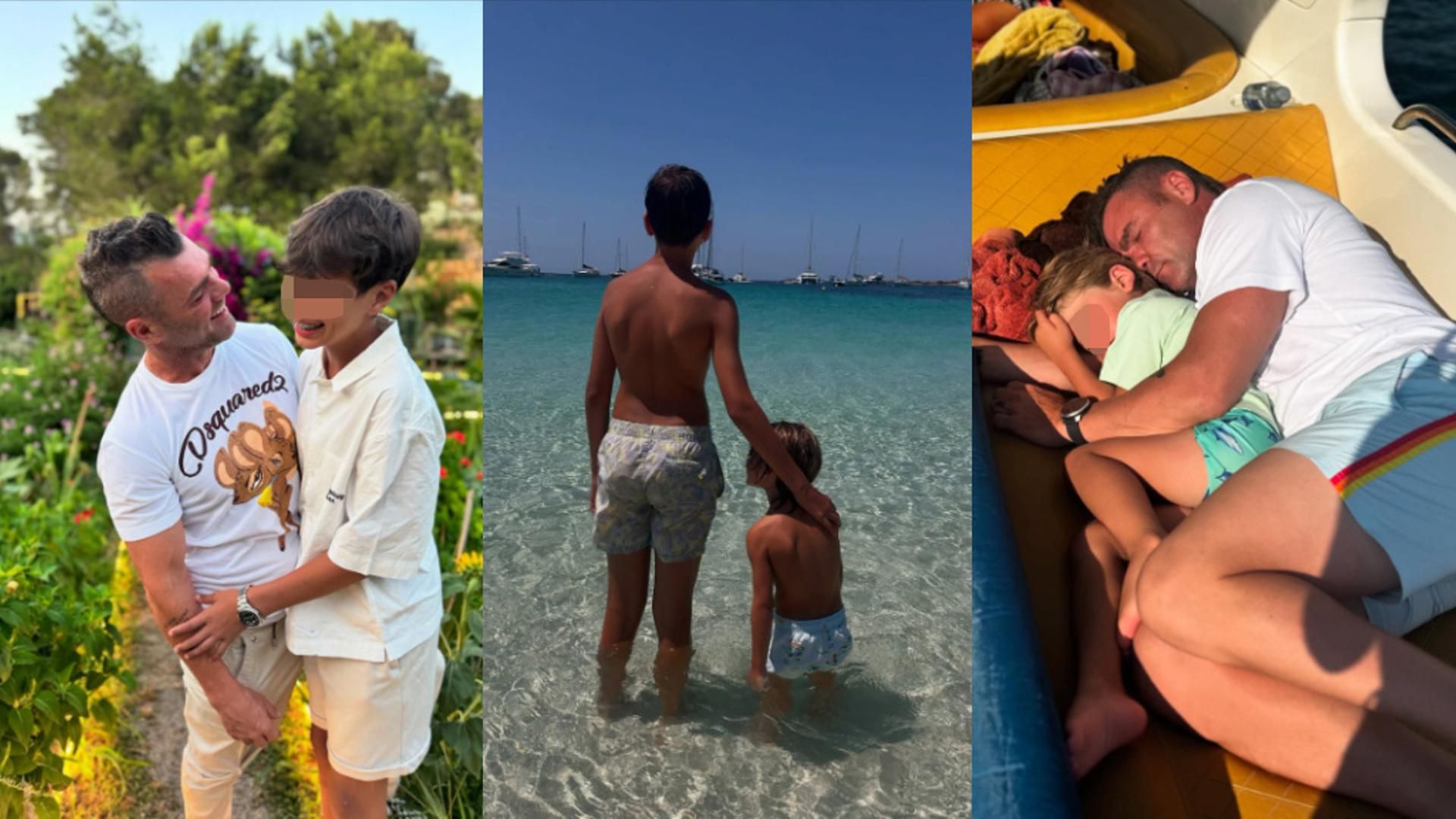 Las imágenes de Fonsi Nieto y sus hijos durante sus vacaciones en Ibiza