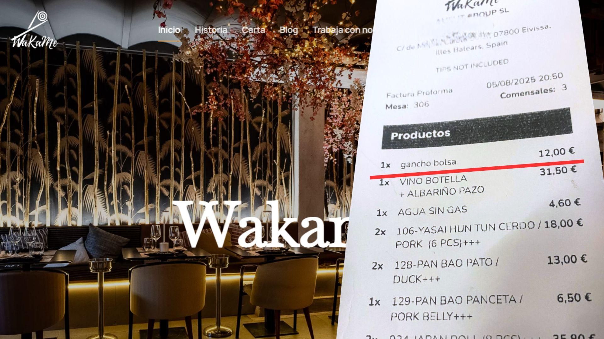 Le cobraron por colgar el  bolso en un restaurante de Ibiza