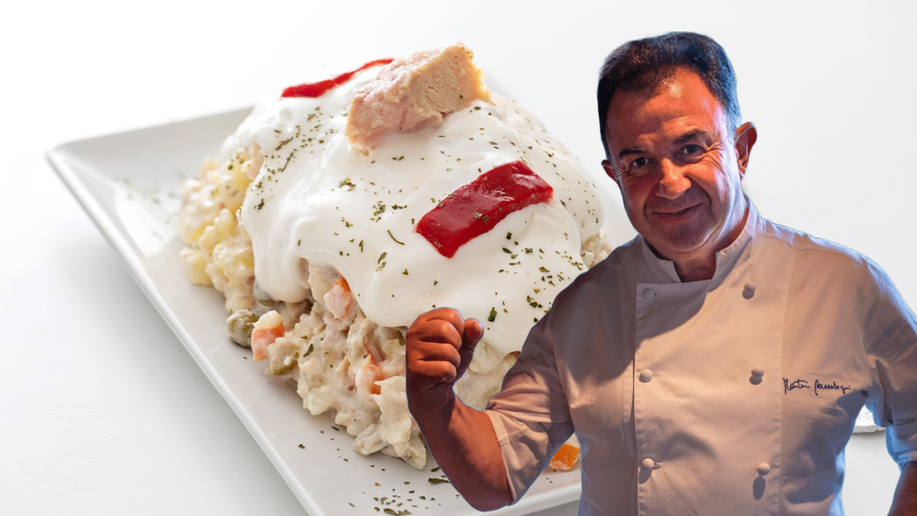 Martín Berasategui y una ensaladilla rusa