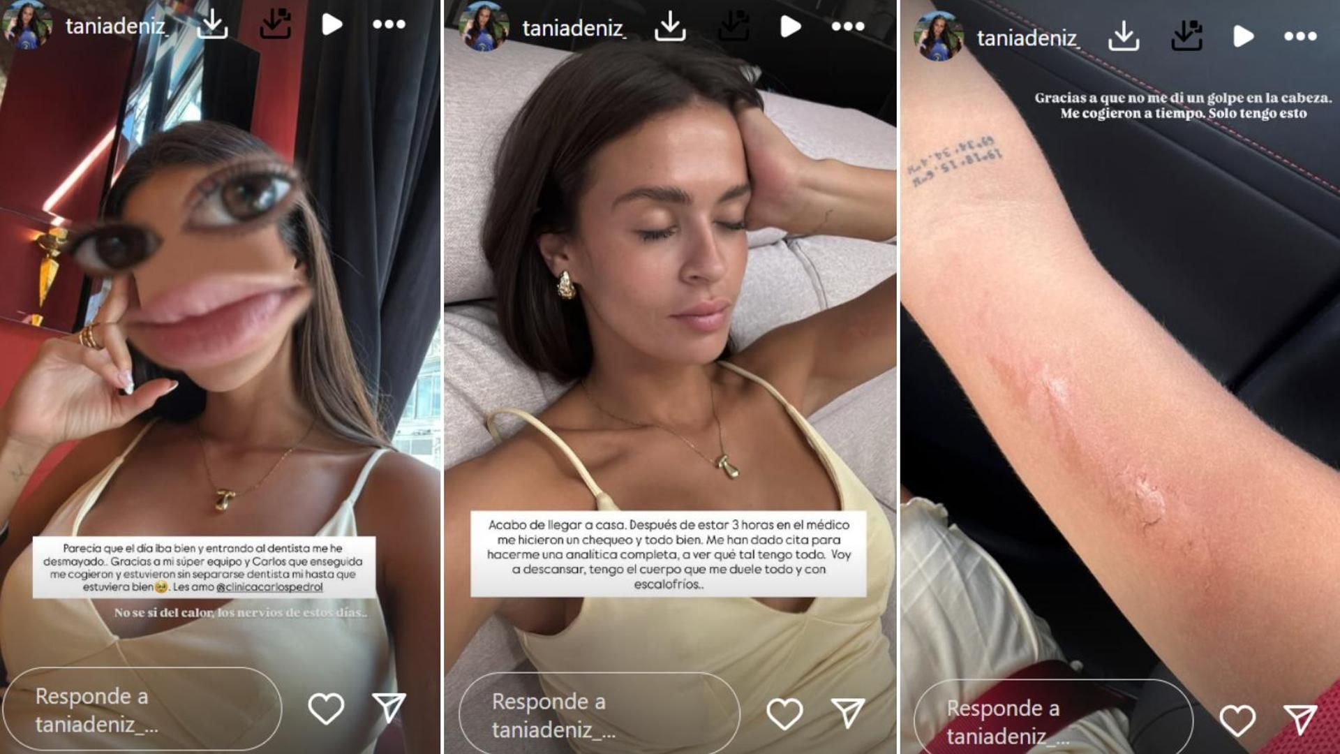 Tania Déniz sufre un desmayo y acude al médico de urgencias: su situación