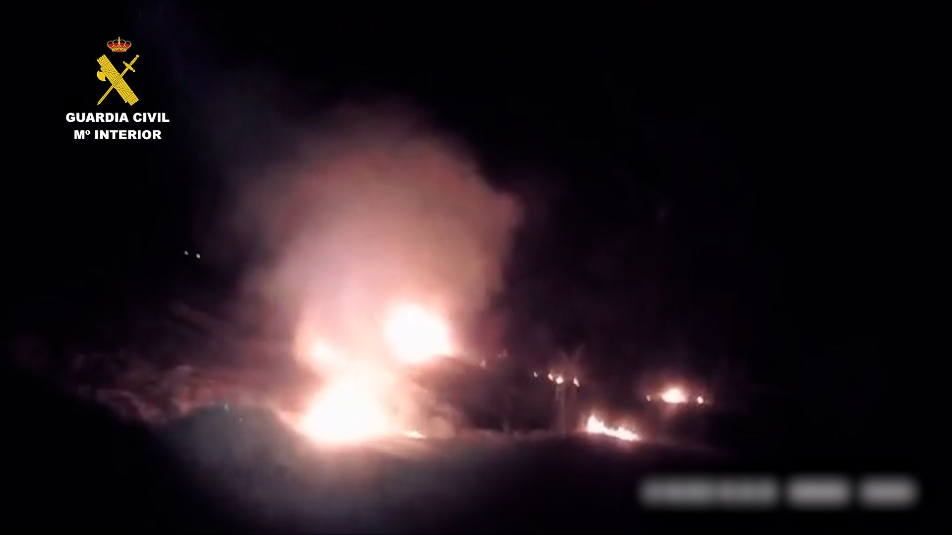 Uno de los incendios provocados en Teba