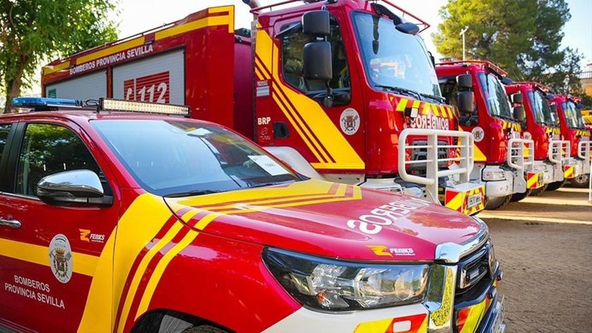 Vehículos de los Bomberos de la Diputación de Sevilla