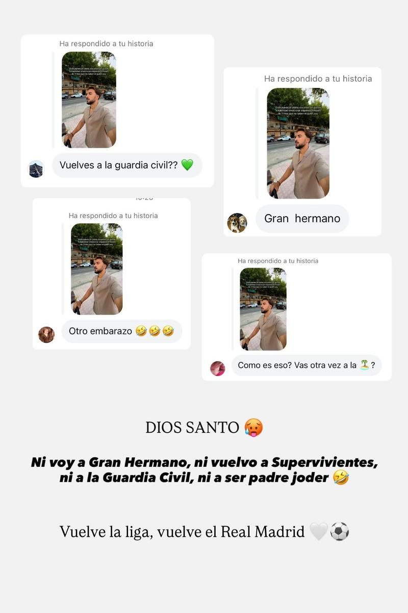 Así ha aclarado Borja González que no va a ser padre de nuevo