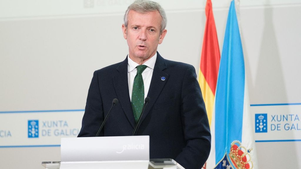 El presidente de la Xunta, Alfonso Rueda, en rueda de prensa.