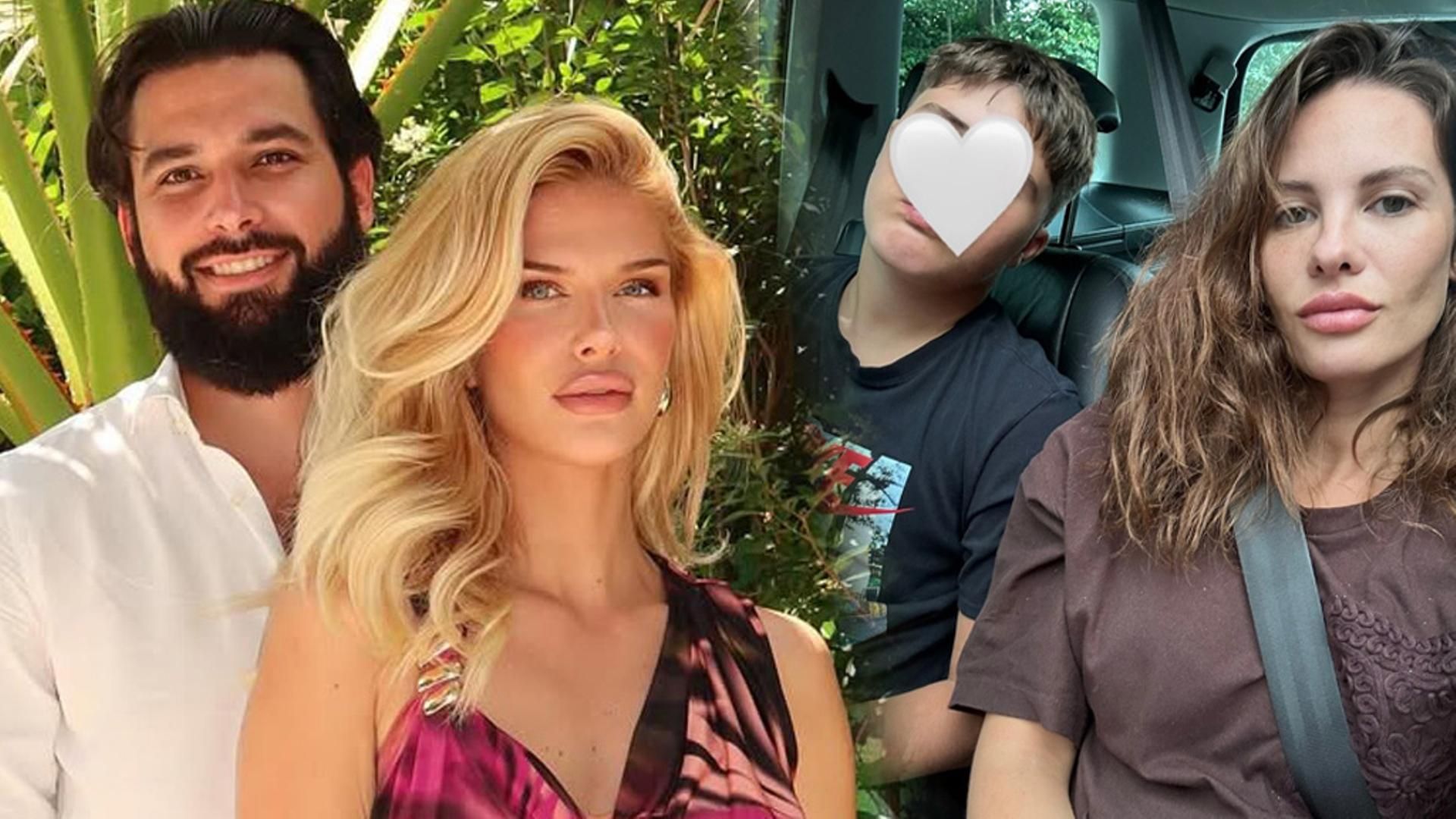 Jota y Ajla Peleteiro, Jessica Bueno y su hijo Fran