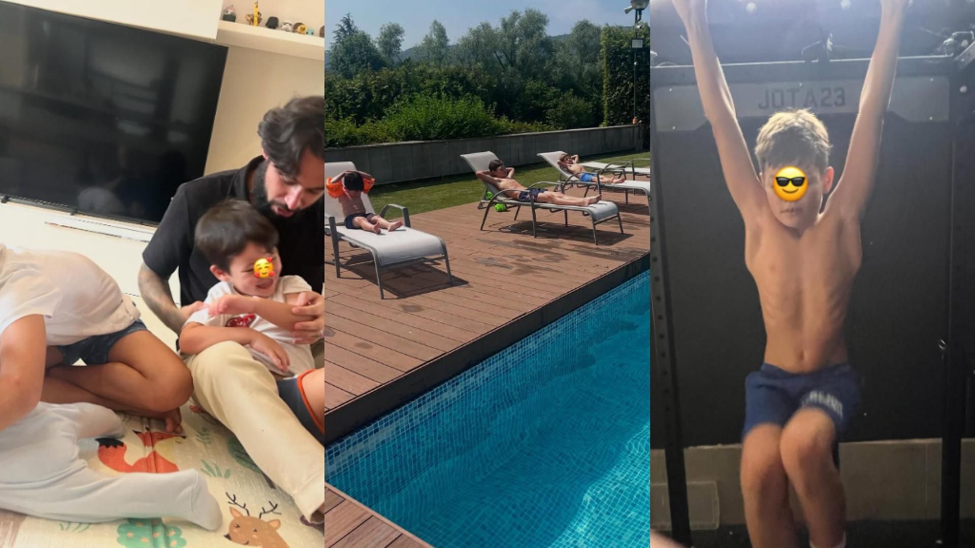 Las imágenes del verano de Jota Peleteiro con sus hijos con Jessica Bueno