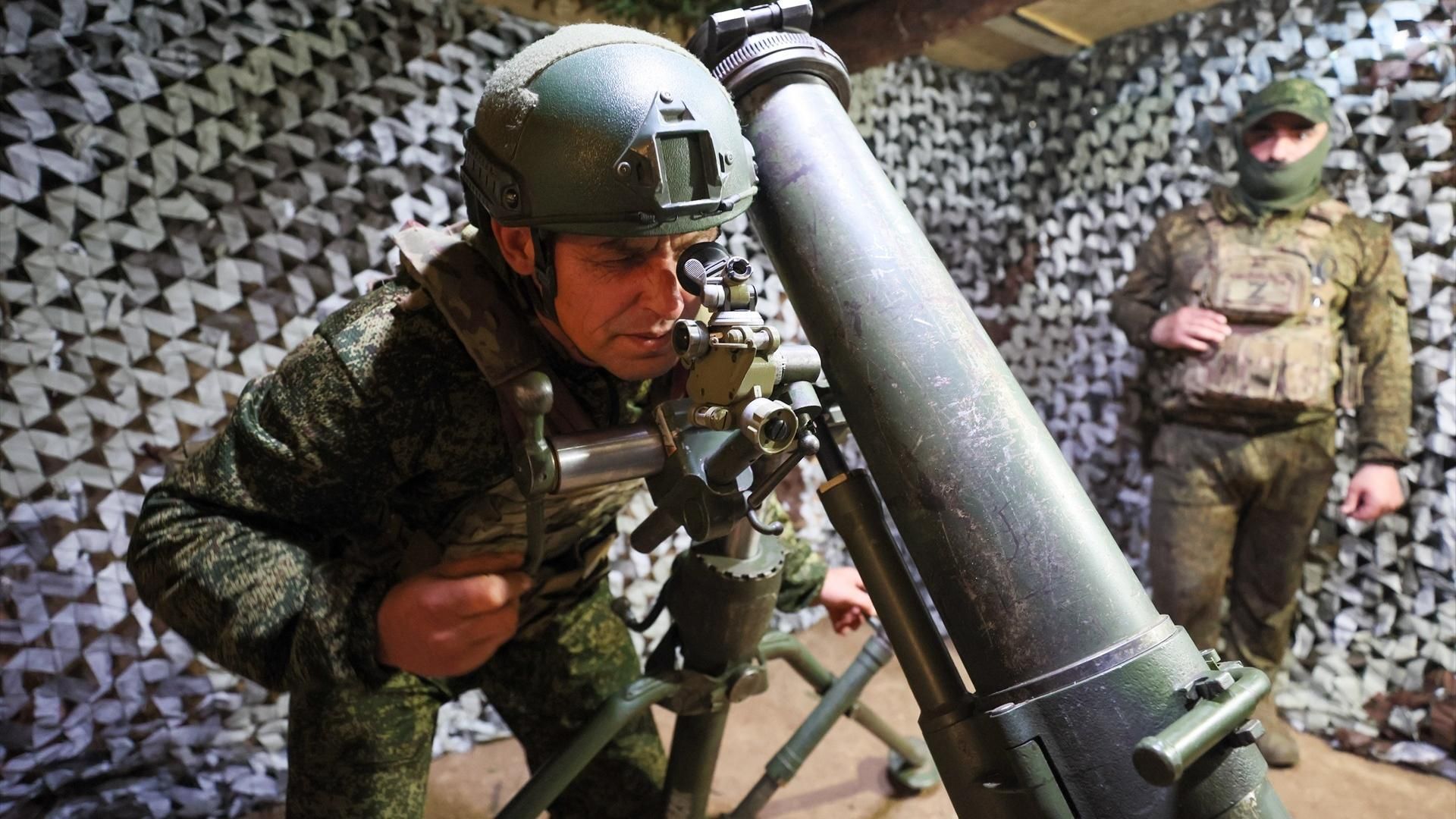 Militares rusos desplegados en la región ucraniana de Donetsk