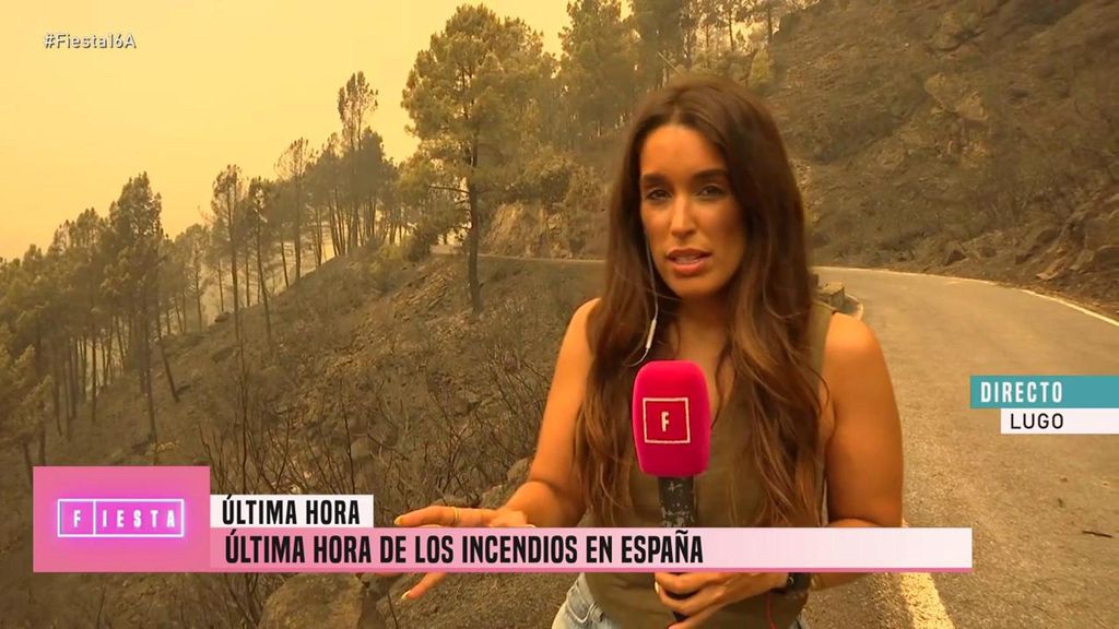 Una reportera de 'Fiesta', desalojada por la Guardia Civil en el incendio de Lugo: "Se quemaban los cables de alta tensión" Fiesta 2025 Top Vídeos 775