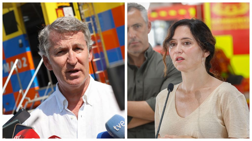 Alberto Núñez Feijóo e Isabel Díaz Ayuso cargan contra Pedro Sánchez por los incendios: un Gobierno "paralizado" que "ve como todo se quema"