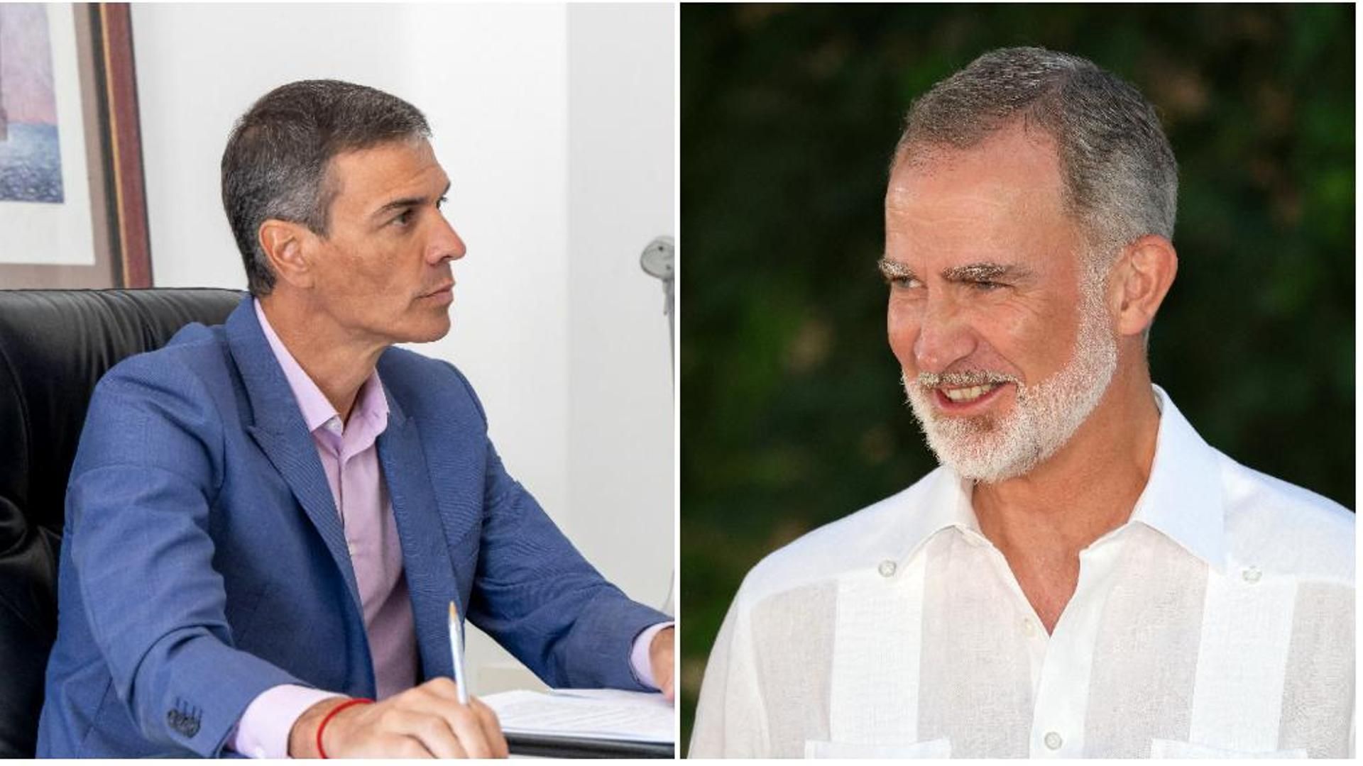 El rey Felipe VI y Pedro Sánchez interrumpen sus vacaciones por los incendios que arrasan España