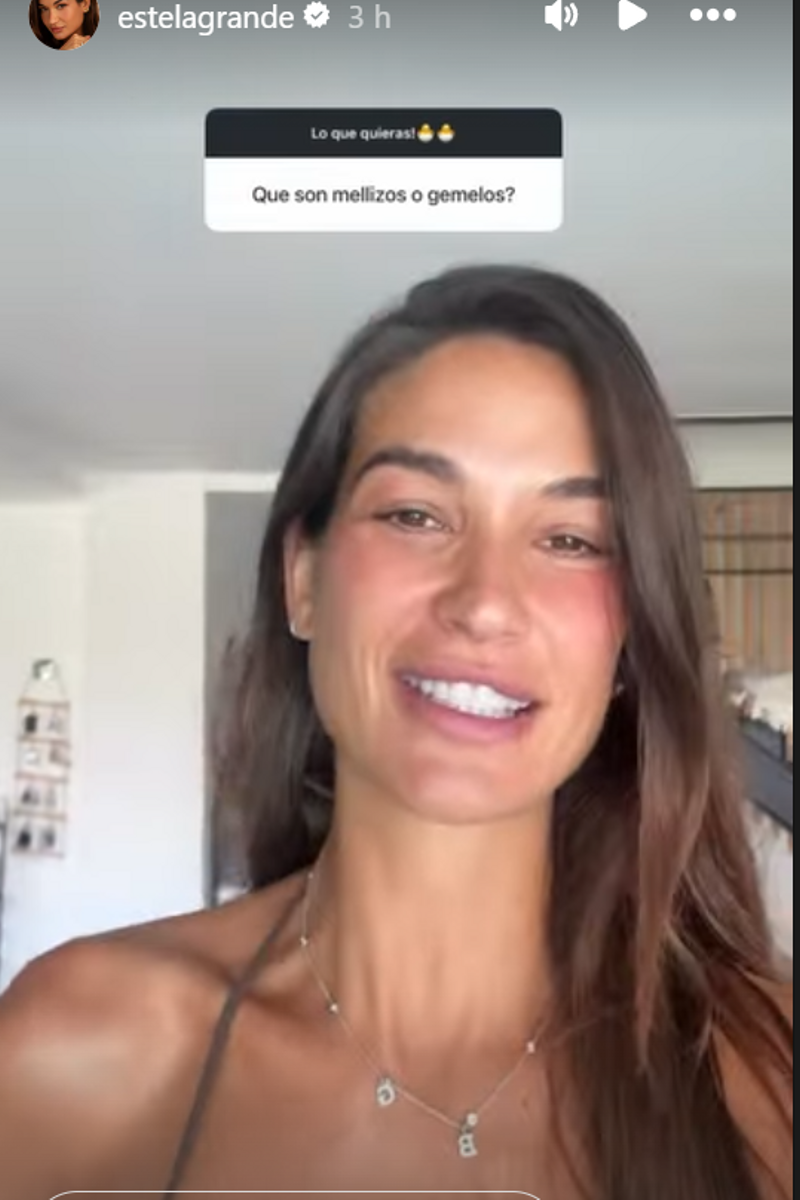 Estela Grande aclara que está esperando mellizos