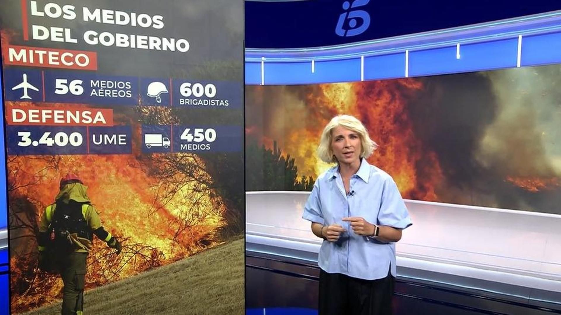 Los medios que aporta el Gobierno de España para combatir los incendios propagados por todo el país