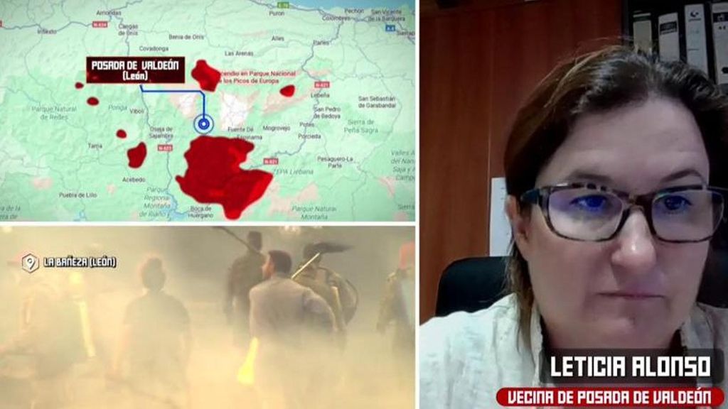 Una vecina de Posada de Valdeón, a los políticos tras negarse a irse de su hogar por el incendio: "No se trata de propiedades, es nuestra vida"