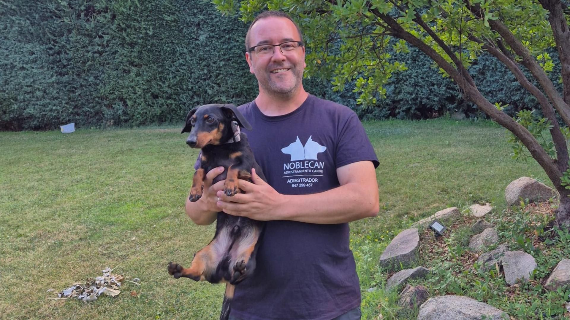 El adiestrador canino Juan Carlos Castilla, director de Noblecan