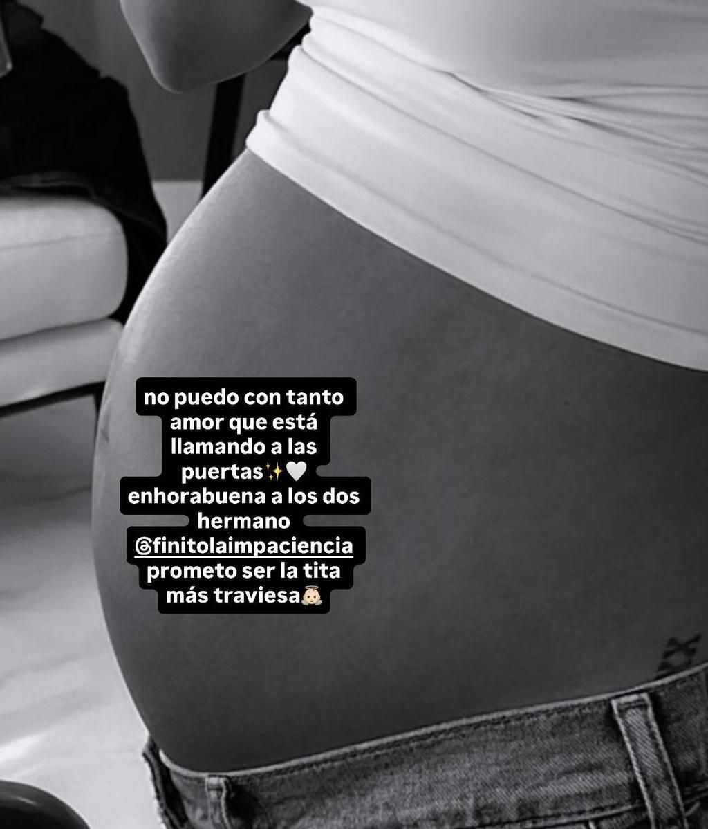 El avanzado estado de gestación de la pareja de Finito