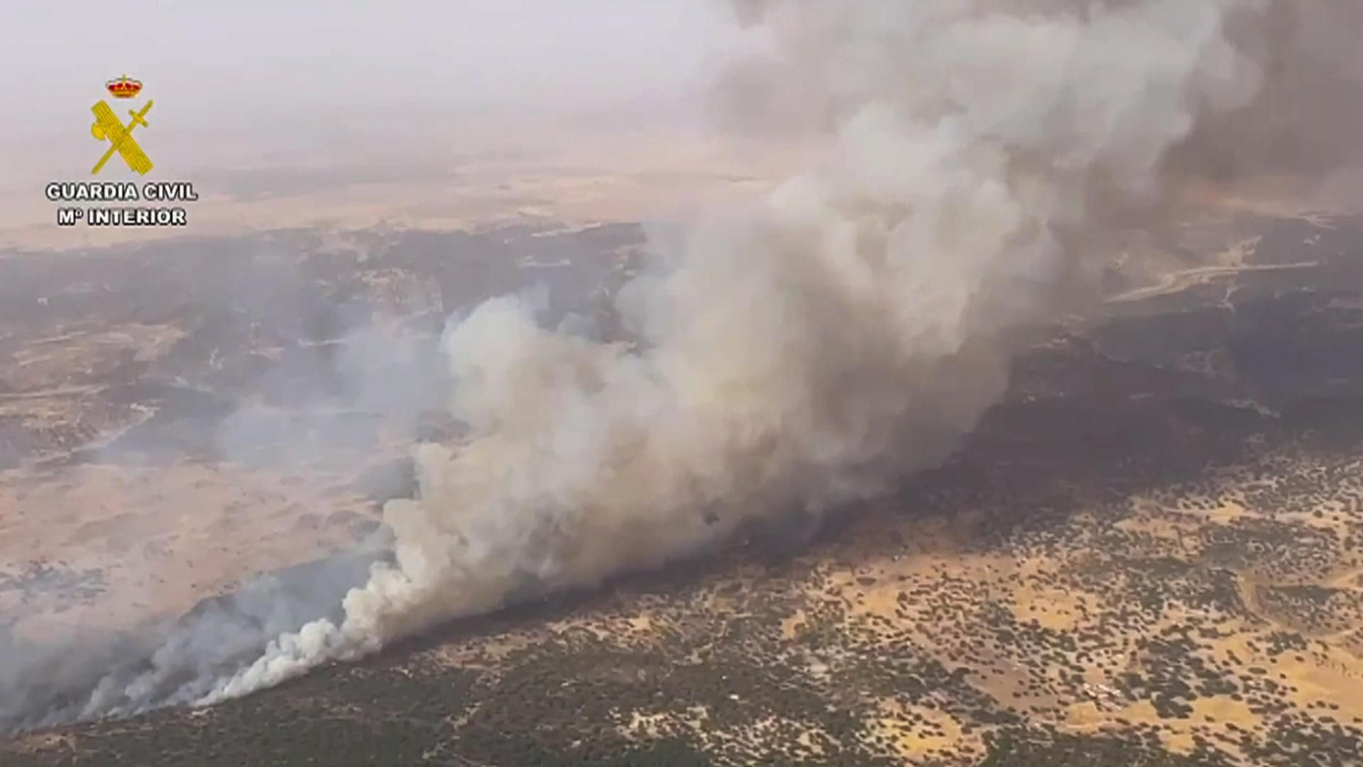 Incendio en Aliseda, en Cáceres