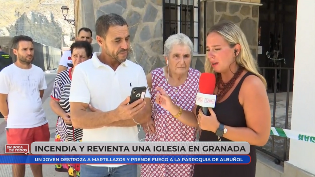 Indignación en un pueblo de Granada después de que un joven magrebí incendiase la iglesia: "Tenemos un poquito de miedo"