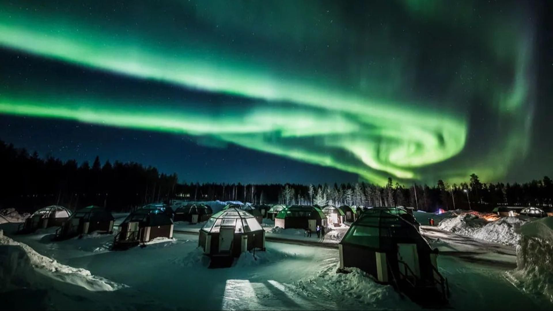 Auroras boreales en el cielo de Suecia Auroras boreales en el cielo de Suecia