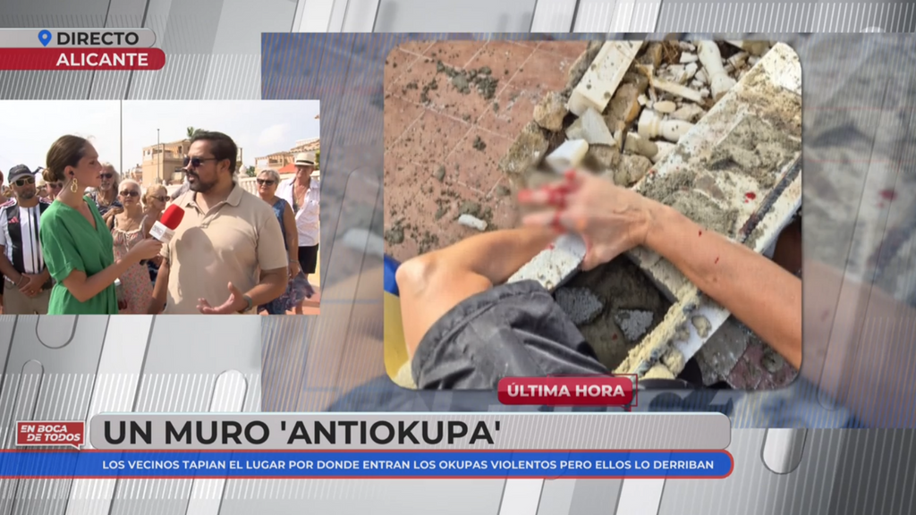 Batalla campal entre vecinos y okupas al derribar un muro de un chalet: "Le rompieron la carne de los cuatro dedos de la mano"