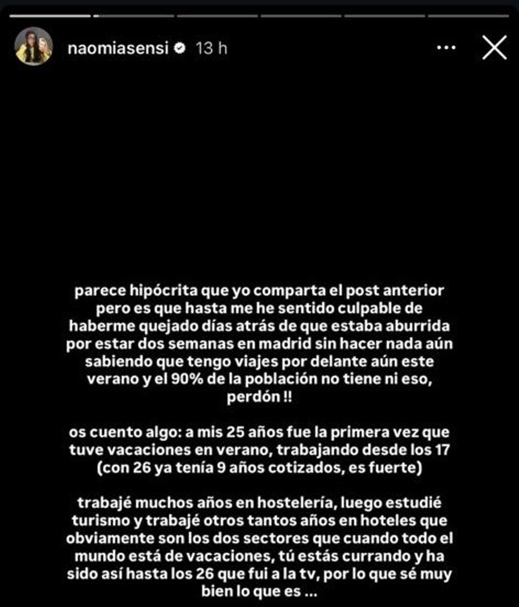 Comunicado de Noemí Asensi