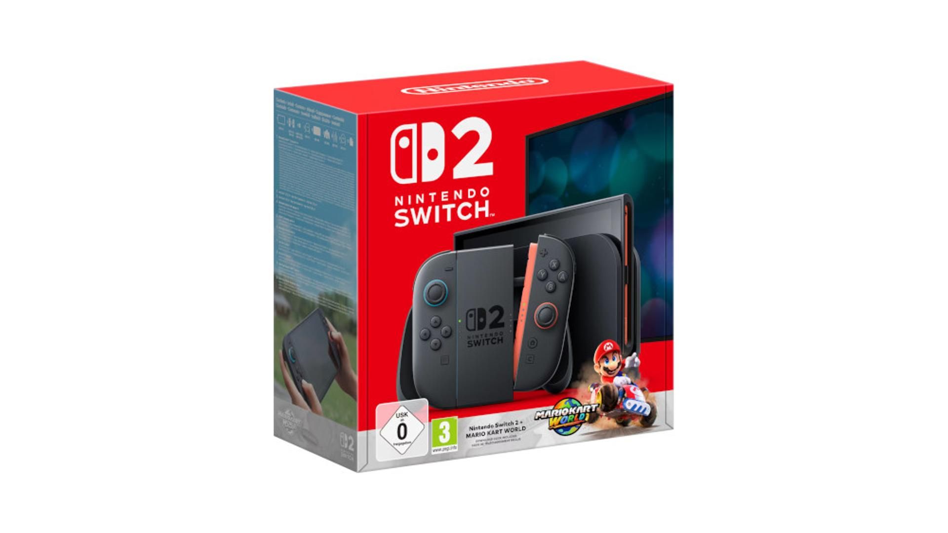 Consola Nintendo Switch 2 con Mario Kart Word