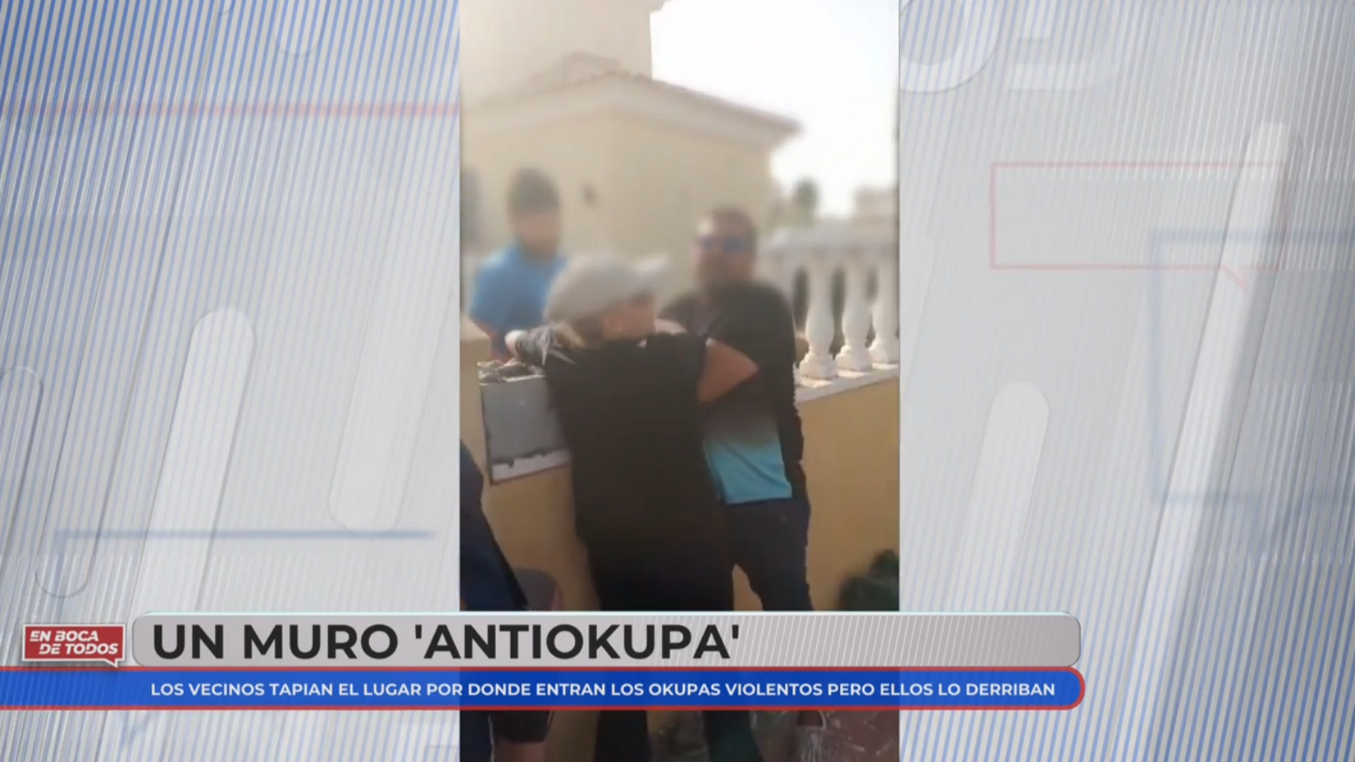 El momento de la pelea con los okupas