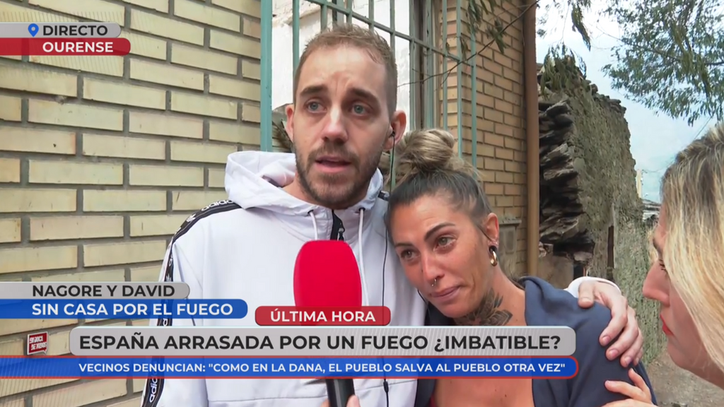 Nagore y David denuncian la falta de ayuda tras perder sus casas por el fuego