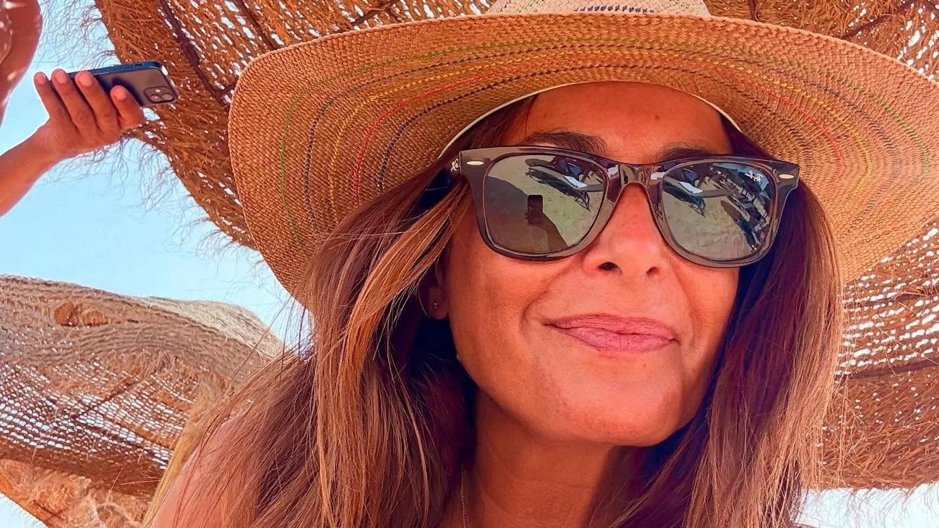 Nuria Roca en sus vacaciones en Cádizq