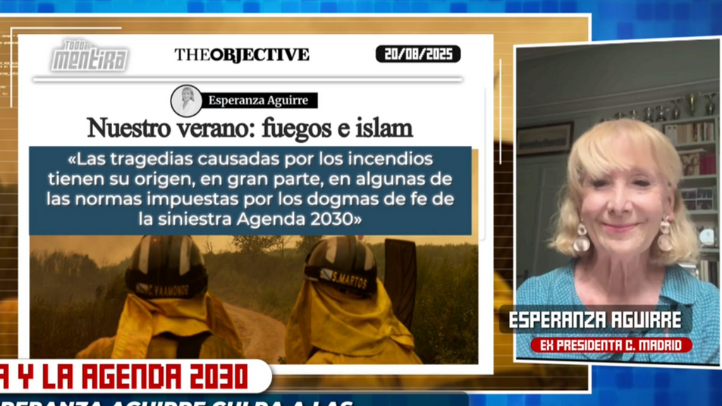 Esperanza Aguirre, sobre el avance del islam: "Hay algunas facciones que están en contra de nuestros principios"