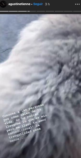 Mensaje de Agustin Ettiene en redes sociales tras la ruptura