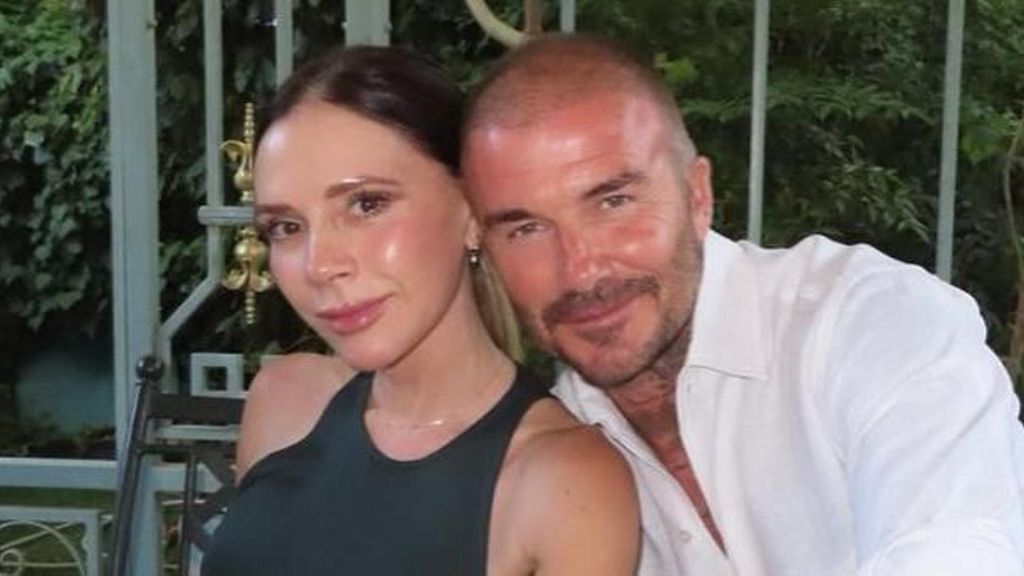 Victoria y David Beckham en sus vacaciones